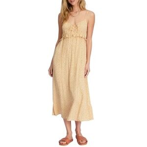 BILLABONG Rebel Heart Floral Midi Dress NWOT